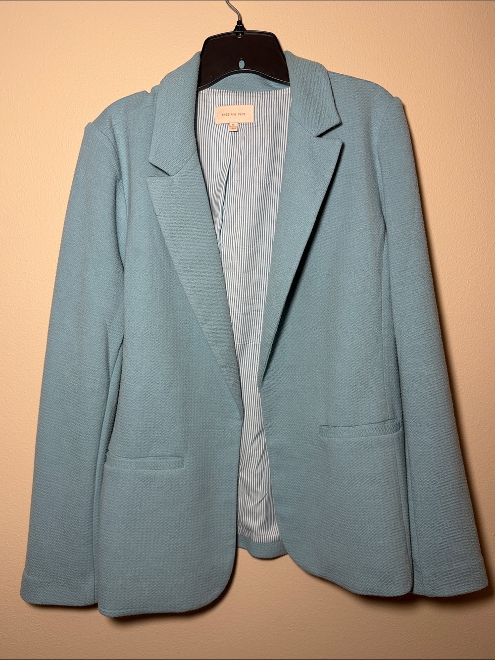 Skies Are Blue Women's Light Blue Blazer Jacket